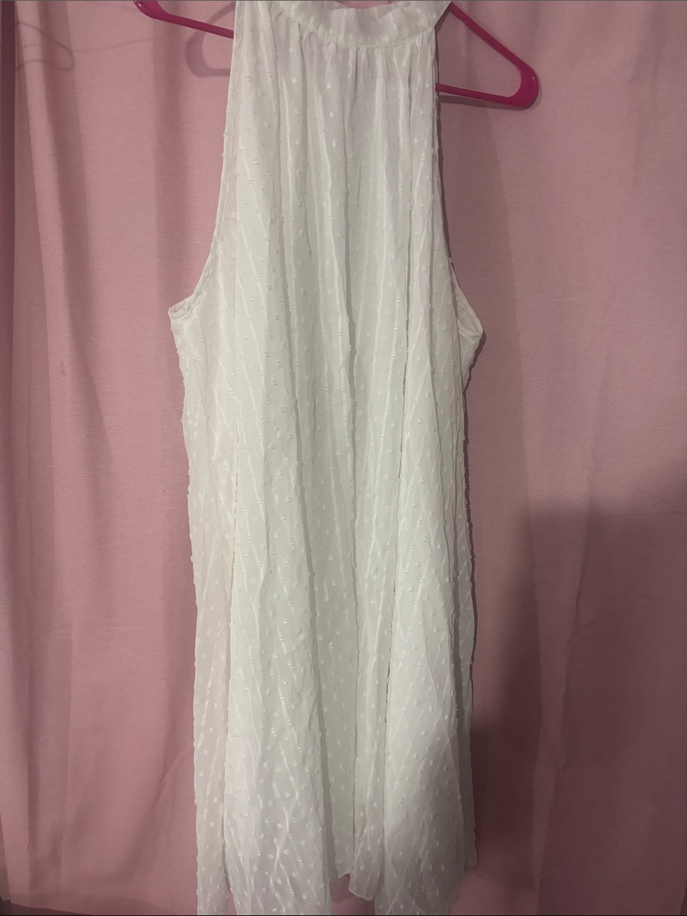 SHEIN White Swiss Dot Mini Dress